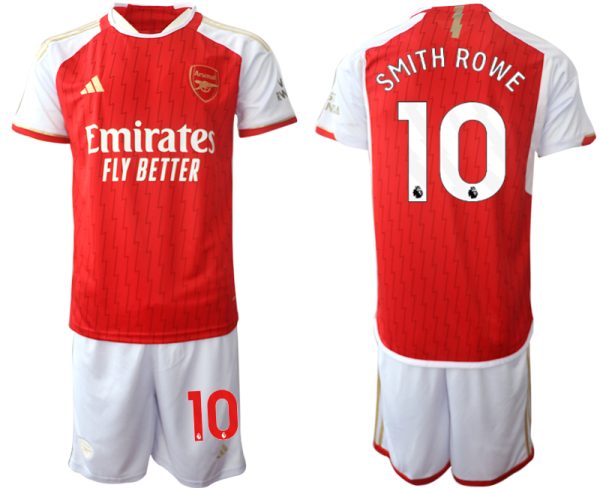 Herren Set Arsenal Heimtrikot 2023-24 rot-weiss Kurzarm + Kurze Hosen Emile Smith Rowe 10