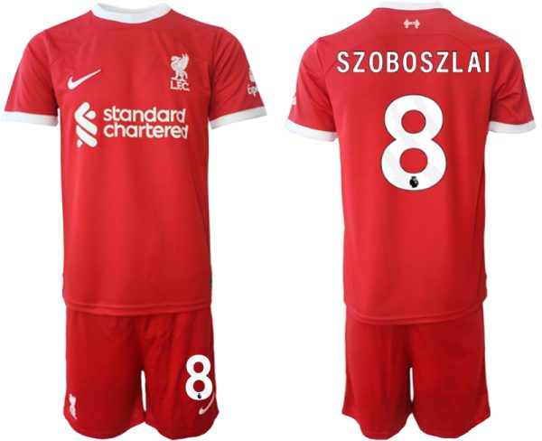 Herren Set Liverpool FC Heimtrikot 2023-24 rot Fußballtrikots Dominik Szoboszlai 8