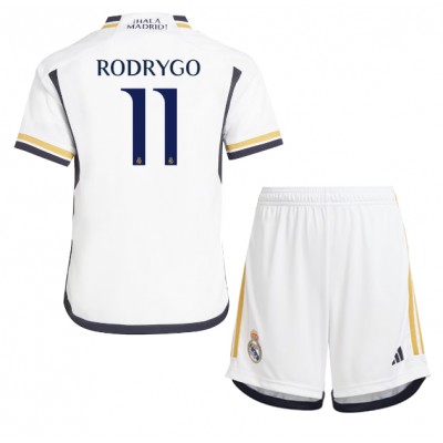 Kinder Heimtrikot Real Madrid 2023-24 Fußballtrikot Trikotsatz Rodrygo Goes 11