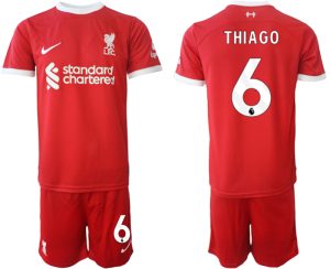 Liverpool FC Heimtrikot 2023-24 rot Günstige Fußballtrikots Trikotsatz Thiago Alcantara 6