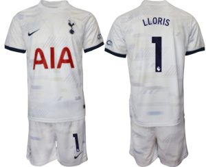 Günstige Fußballtrikots Herren Trikotsatz Tottenham Hotspur Heimtrikot 2023-24 weiß Hugo Lloris 1