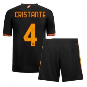 Günstige Fußballtrikots Set AS Roma 3rd trikot Kinder 2023-24 Bryan Cristante 4