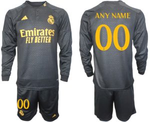 Herren Fußballtrikots Set Real Madrid 3rd trikot 2023-2024 Langarm + Kurze Hosen