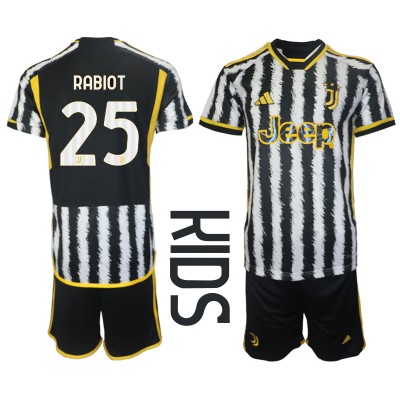 Fußballtrikot für kinder Juventus Heimtrikotsatz 2023-2024 Adrien Rabiot 25