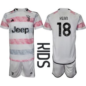 Fußballtrikot kinder günstig Juventus Auswärts Trikotsatz 2023-2024 Moise Kean 18