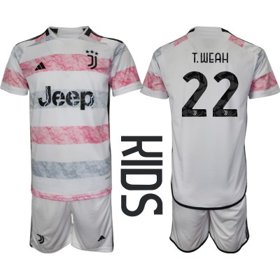 Fußballtrikot kinder günstig Juventus Auswärts Trikotsatz 2023-2024 Timothy Weah 22