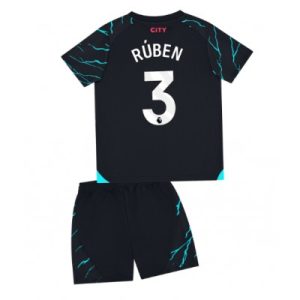 Kinder Manchester City 3rd trikot 2023-2024 Trikotsatz Ruben Dias 3