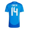 Italien Euro 2024 Heimtrikot EM 24 blau Kurzarm Federico Chiesa 14