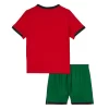 Kinder Portugal EURO 2024 Heimtrikot EM 24-25 Rot Kurzarm-1