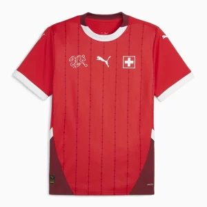 Neuen Herren Schweiz Euro 2024 Heimtrikot EM 24-25 in Rot