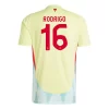 Spanien Trikot Euro 2024 Auswärtstrikot EM 24 hellgelben für Herren Rodri Hernandez 16