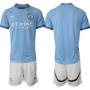 Fussball trikot outlet Manchester City Heimtrikot 2024-25 Kurzarm + Kurze Hosen