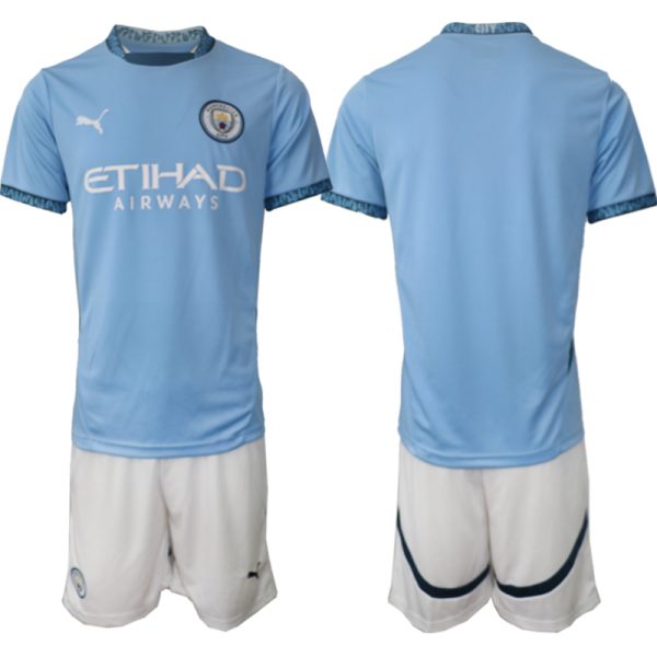 Fussball trikot outlet Manchester City Heimtrikot 2024-25 Kurzarm + Kurze Hosen