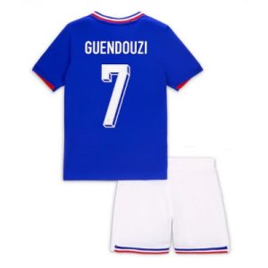 Kinder Frankreich Trikot EM 2024 Heimtrikot Trikotsatz Kit Matteo Guendouzi 7