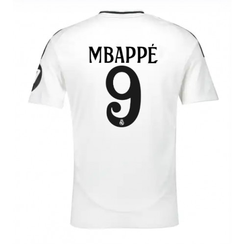 Real Madrid 2024-25 Heimtrikot Kurzarm weiß Online Kaufen Kylian Mbappe 9