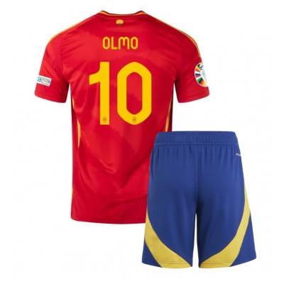 Fußballtrikots Kaufen Kinder Spanien EM 2024 Heimtrikot Dani Olmo 10