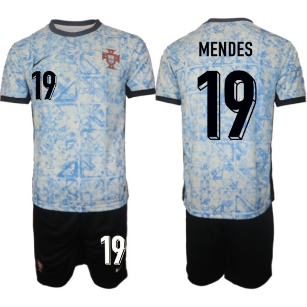 Fußball Trikots Kaufen Billig Portugal trikot EM 2024 Auswärts Trikot Nuno Mendes 19