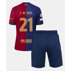 Fußball Trikotsätze Kinder FC Barcelona 2024-25 Heimtrikot Frenkie de Jong 21