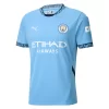 Fußballtrikot Outlet Herren Manchester City Heimtrikot 2024-25 Blau Kurzarm Ruben Dias 3-1