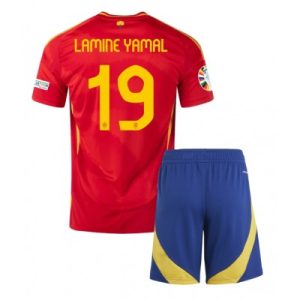 Kinder Fußballtrikot Set Spanien EM 2024 Heimtrikotsatz Lamine Yamal 19