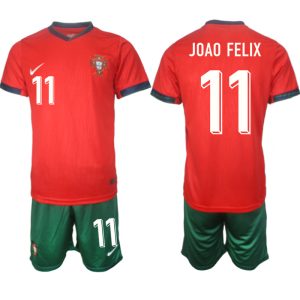 Kaufen Portugal Trikot EM 2024 Heimtrikot Kurzarm + Kurze Hosen Joao Felix 11