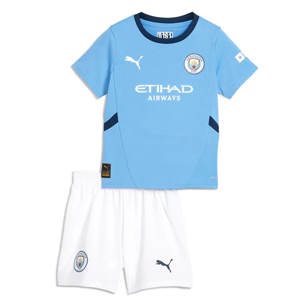 Kinder Fußballtrikot Set Manchester City Heimtrikotsatz 2024-25 blau weiß