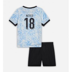 Kinder Fußballtrikots Portugal trikot EM 2024 Auswärts Trikotsatz Ruben Neves 18