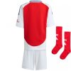 Kinderheim Trikot Arsenal Heimtrikot 2024-2025 weiß rot trikotsatz-1