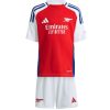 Kinderheim Trikot Arsenal Heimtrikot 2024-2025 weiß rot trikotsatz