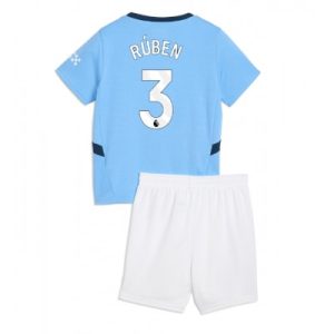 Kinder Fußballtrikot Set Manchester City Heimtrikotsatz 2024-25 blau weiß Ruben Dias 3