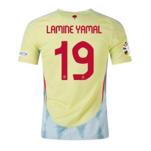 Günstiges Fußballtrikot Spanien Auswärts Trikotsatzt EM 2024 Gelb Lamine Yamal 19