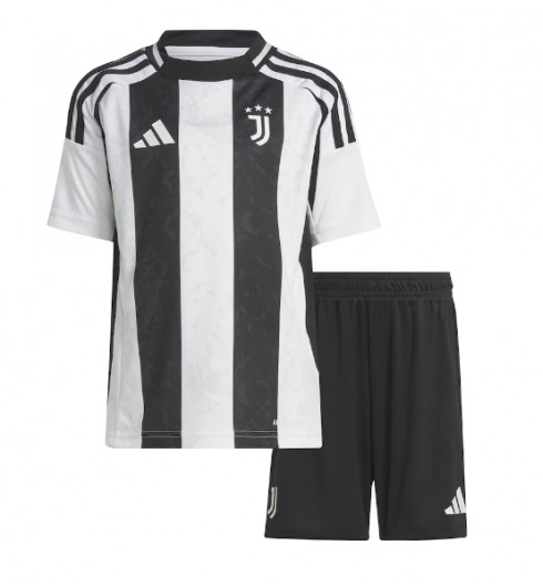 Fußballtrikot Kinder Set Juventus Heimtrikot 2024-25 schwarz weiß