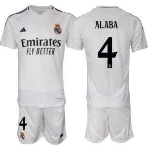 Günstige Fußballtrikots Herren Real Madrid 2024-25 Heimtrikot trikotsatz David Alaba 4