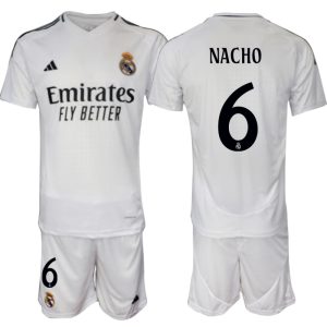 Günstige Fußballtrikots Herren Real Madrid 2024-25 Heimtrikot trikotsatz NACHO 6