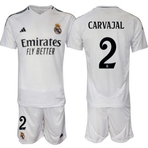 Herren Fußballtrikots Set Real Madrid 2024-25 Heimtrikot mit Aufdruck Daniel Carvajal 2