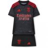 Kindertrikot Benfica Auswärtstrikot 2024-25 schwarz rot Trikotsatz