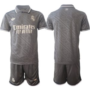 Personalisierbar Real Madrid 2024-25 Drittes Trikot Kurzarm + Kurze Hosen