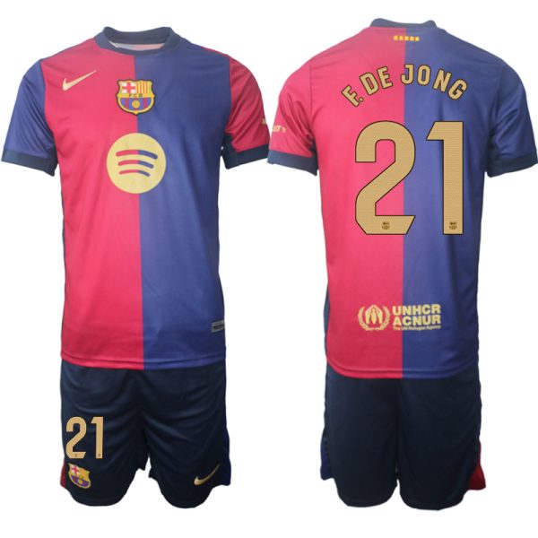 FC Barcelona 2024-25 Heimtrikot Deutschland Trikot bestellen Frenkie de Jong 21