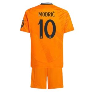 Fußballtrikot Kinder Real Madrid 2024-25 Auswärtstrikot orange trikotsatz Luka Modric 10