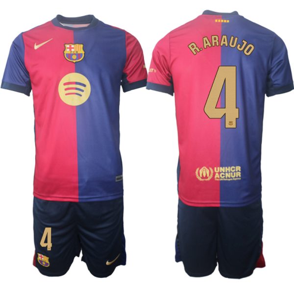 Günstig Fussballtrikots trikotsatz FC Barcelona 2024-25 Heimtrikot Ronald Araujo 4