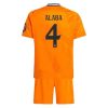 Günstig Kindertrikot Real Madrid 2024-25 Auswärtstrikot orange David Alaba 4