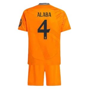 Günstig Kindertrikot Real Madrid 2024-25 Auswärtstrikot orange David Alaba 4