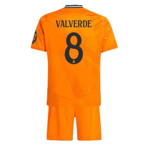 Günstig Real Madrid 2024-25 Auswärtstrikot orange trikotsatz Federico Valverde 8