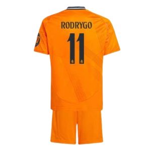 Günstig Real Madrid 2024-25 Auswärtstrikot orange trikotsatz Rodrygo Goes 11