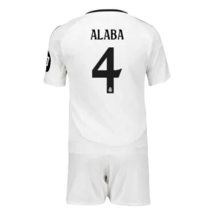 Günstige Kindertrikots Real Madrid 2024-25 Heimtrikot David Alaba 4