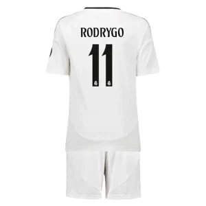 Günstige Kindertrikots Real Madrid 2024-25 Heimtrikot Rodrygo Goes 11