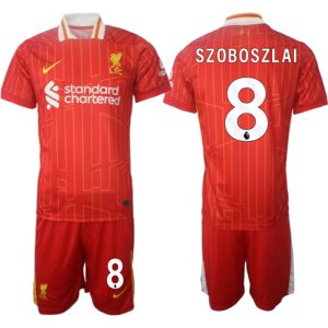 Günstige Liverpool 2024-25 Heimtrikot rot Kurzarm + Kurze Hosen Dominik Szoboszlai 8