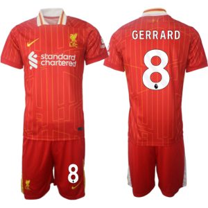 Günstige Liverpool 2024-25 Heimtrikot rot Kurzarm + Kurze Hosen Steven Gerrard 8