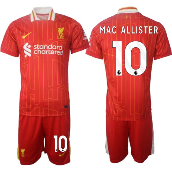 Herren Liverpool Fußballtrikots Set 2024-25 Heimtrikot Alexis Mac Allister 10