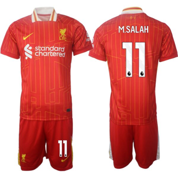 Herren Liverpool Fußballtrikots Set 2024-25 Heimtrikot Mohamed Salah 11